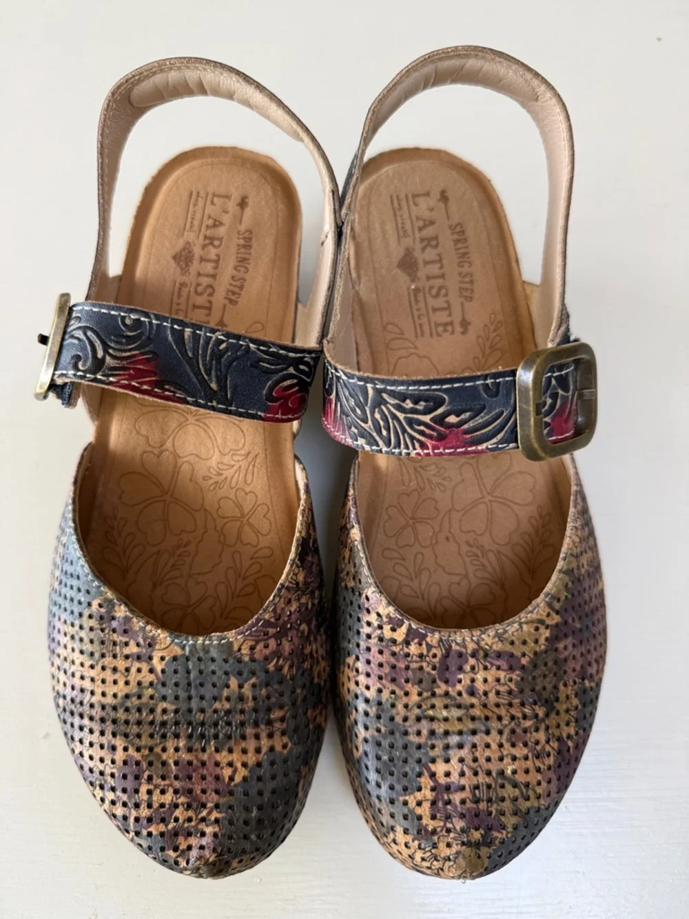 L'Artiste by Spring Step Koraline Perforated Sandals Womens Size 38 US 7.5 - 8 - Picture 5 of 16